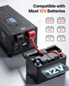 VEVOR Pure Sine Wave Inverter Charger, 3000W, DC 12V to AC 120V Power Inverter with LCD Display, Remote Control, Low Frequency, for RV Camper Home, Compatible with 12V LiFePO4 and Lithium Batteries