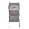 VEVOR Baby Changing Table, Portable Diaper Change Station with 3 Fabric Drawers and Lockable Wheels, Adjustable Height Multi-Functional Changing Station Table with Storage Organizer Nursery, Gray