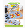 VEVOR Mud Kitchen, Outdoor Mud Kitchen for Kids, Wood Outdoor Play Kitchens with Stoves, Hooks, Sinks, Planting Shovels, Spatulas, Handle, Cookware Pots and Accessories, Play with Water and Sand