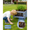 VEVOR Mud Kitchen, Outdoor Mud Kitchen for Kids, Wood Outdoor Play Kitchens with Planting Box, Critter Catcher Container, Tank, Sink, Cookware Pots and Accessories, Wooden Play Kitchens for Lawn, Yard
