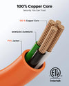 VEVOR 50 Amp Generator Cord, 30 Feet, 125/250V RV Power Cord NEMA 14-50P to SS2-50R with Twist Lock, Grip Handle, Heavy Duty 6AWG/3 + 8AWG/1 Generator Cable, for RV Camper Generator to House, Orange
