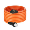 VEVOR 50 Amp Generator Cord, 25 Feet, 125/250V RV Power Cord NEMA 14-50P to SS2-50R with Twist Lock, Grip Handle, Heavy Duty 6AWG/3 + 8AWG/1 Generator Cable, for RV Camper Generator to House, Orange