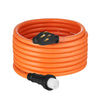VEVOR 50 Amp Generator Cord, 25 Feet, 125/250V RV Power Cord NEMA 14-50P to SS2-50R with Twist Lock, Grip Handle, Heavy Duty 6AWG/3 + 8AWG/1 Generator Cable, for RV Camper Generator to House, Orange