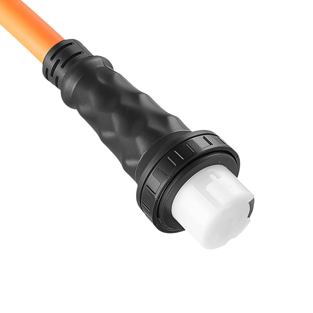 VEVOR 50 Amp Generator Cord, 25 Feet, 125/250V RV Power Cord NEMA 14-50P to SS2-50R with Twist Lock, Grip Handle, Heavy Duty 6AWG/3 + 8AWG/1 Generator Cable, for RV Camper Generator to House, Orange