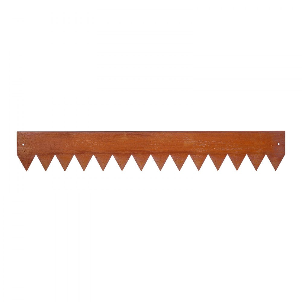 VEVOR Corten Steel Landscape Edging, 6-Pack 40 x 6 Inch Metal Edging for Landscaping with 8 Connecting Plates, Bendable Metal Garden Edge Border for Flower Bed, Yard Pathway, Rust