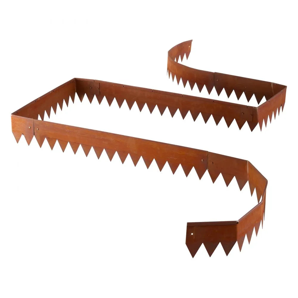VEVOR Corten Steel Landscape Edging, 6-Pack 40 x 6 Inch Metal Edging for Landscaping with 8 Connecting Plates, Bendable Metal Garden Edge Border for Flower Bed, Yard Pathway, Rust
