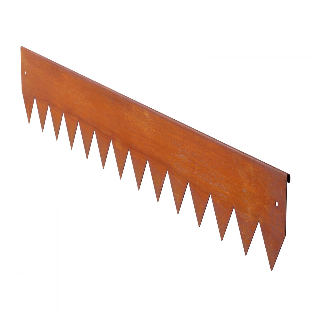 VEVOR Corten Steel Landscape Edging, 6-Pack 40 x 6 Inch Metal Edging for Landscaping with 8 Connecting Plates, Bendable Metal Garden Edge Border for Flower Bed, Yard Pathway, Rust