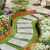 VEVOR Steel Landscape Edging, 6 Packs 40 x 8 in Weather-Resistant & Pre-Rust Metal Landscape Edging, Bendable Garden Edging Border, Shark Spike, Lawn Edging for Flower Bed Yard Pathway Divider