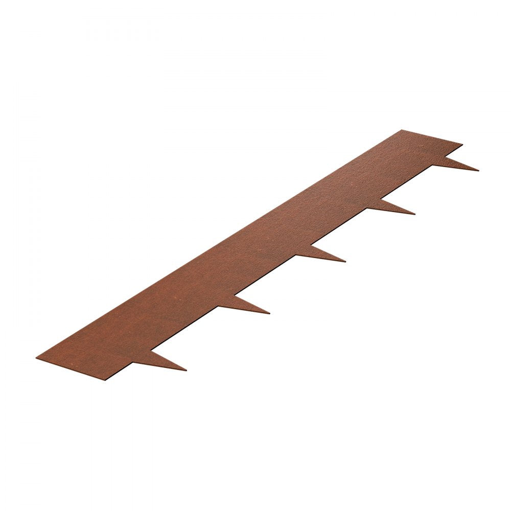 VEVOR Steel Landscape Edging, 6 Packs 40 x 8 in Weather-Resistant & Pre-Rust Metal Landscape Edging, Bendable Garden Edging Border, Shark Spike, Lawn Edging for Flower Bed Yard Pathway Divider