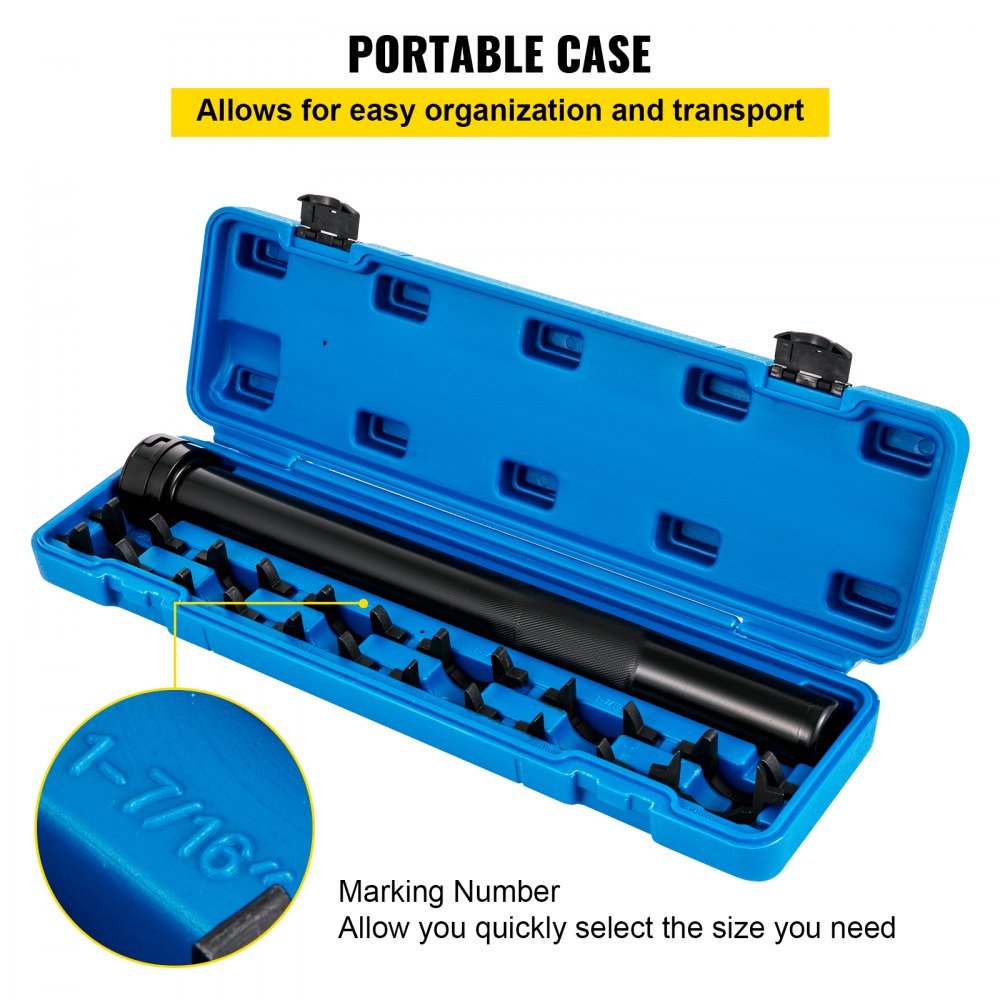 VEVOR Inner Tie Rod Installation Kit, Includes 13 Crowfoot Adapters, Durable 1/2 Inch Drive Tube for Efficient Removal, Crafted from Robust Steel, Ideal for Automotive Maintenance