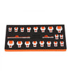 VEVOR Crowfoot Wrench Set, 3/8" Drive 20-Piece Crows Foot Wrench Set with 2 Extension Bars and EVA Tool Organizer,40CR Material with Mirror Chrome Finish, SAE 3/8"-7/8" and Metric 10-22 mm,