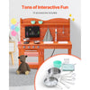 VEVOR Mud Kitchen for Kids, Wooden Toy Play Kitchen Set, Outdoor Toddler Grocery Store Playset for Boys & Girls, Pretend Play Kitchen with Stoves, Sink, Faucet, Blackboard, Cookware Pots, Accessories