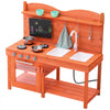 VEVOR Mud Kitchen for Kids, Wooden Toy Play Kitchen Set, Outdoor Toddler Grocery Store Playset for Boys & Girls, Pretend Play Kitchen with Stoves, Sink, Faucet, Blackboard, Cookware Pots, Accessories