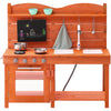 VEVOR Mud Kitchen for Kids, Wooden Toy Play Kitchen Set, Outdoor Toddler Grocery Store Playset for Boys & Girls, Pretend Play Kitchen with Stoves, Sink, Faucet, Blackboard, Cookware Pots, Accessories