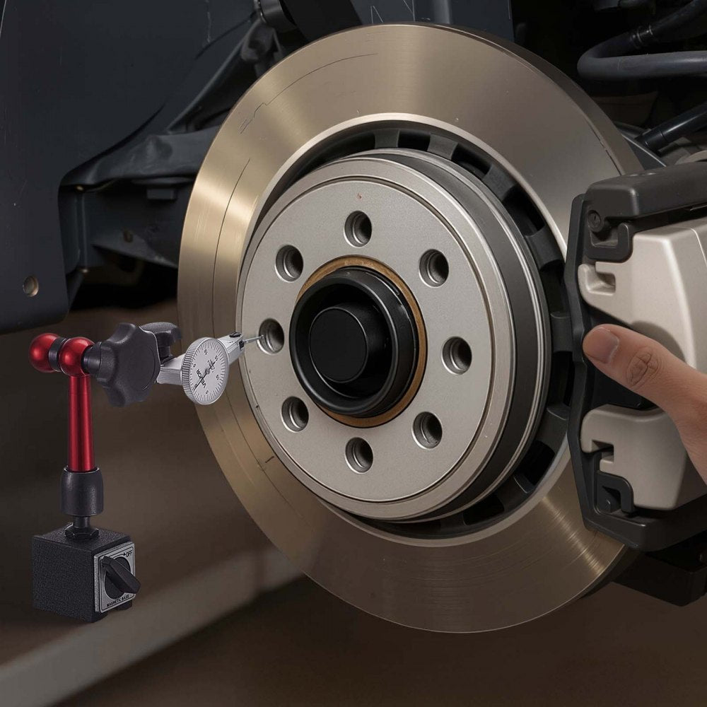 VEVOR Dial Test Indicator with Universal Magnetic Base and Storage Case, 0.0005 inch Accuracy, 0-0.03 inch Range, Micro Ball Handle for Narrow Area Measurement, Industrial Machining & Inspection