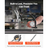 VEVOR Dial Test Indicator with 360-Degree Flexible Arm and 360-Degree Locking Pliers, 0.001 inch Accuracy, 0-1 inch Range, Professional for Machine Set-Up, Narrow Area Measurement, Storage Case