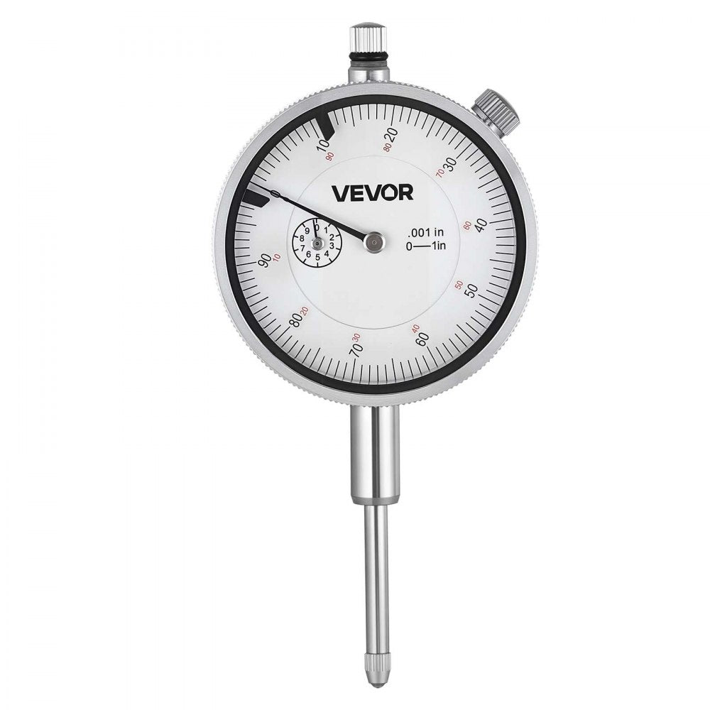 VEVOR Dial Test Indicator with 360-Degree Flexible Arm and 360-Degree Locking Pliers, 0.001 inch Accuracy, 0-1 inch Range, Professional for Machine Set-Up, Narrow Area Measurement, Storage Case