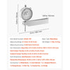 VEVOR Dial Test Indicator with Metal Base, 0.001 inch Accuracy, 0-1 inch Range, Easy to Read Large Dial, Professional for Narrow Area Measurement, Industrial Machining & Inspection, Precision Testing