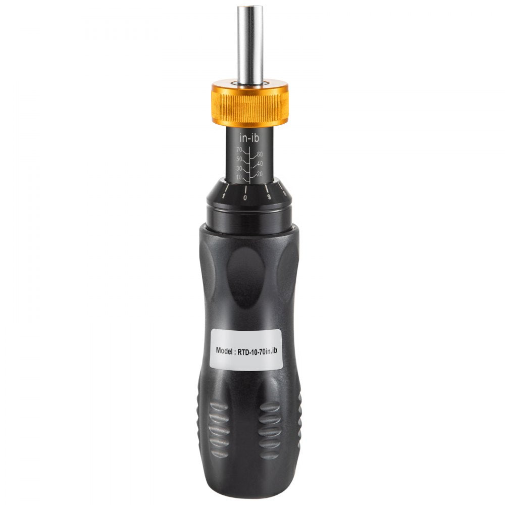 VEVOR Torque Screwdriver, 1/4\" Drive Screwdriver Torque Wrench, Torque Screwdriver Electrician 10-70 in/lbs Torque Range Accurate to ±5%, Adjustable inch Pound Torque Screwdriver with Bits & Case