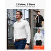VEVOR Men's Button Up Shirt, Mens Long Sleeve Wrinkle-free Button Down Dress Shirts, Slim Fit Soft Stretch Fabric for Business Casual or Formal, Work, Wedding, Dinner, White, XL Size