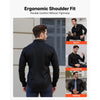 VEVOR Men's Button Up Shirt, Mens Long Sleeve Wrinkle-free Button Down Dress Shirts, Slim Fit Soft Stretch Fabric for Business Casual or Formal, Work, Wedding, Dinner, Black, XL Size