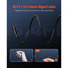 VEVOR Endoscope Camera with Light, 1920P HD Borescope for Android & IOS, 8 LED Lights Inspection Camera with 10FT Semi-Rigid Cable, 2X Zoom, IP67 Waterproof Snake Scope Camera for Auto, Plumbing