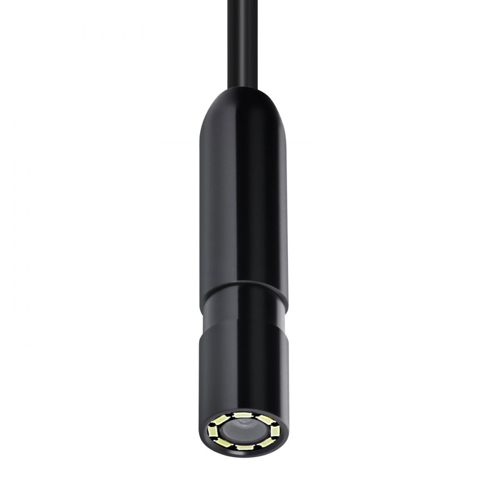 VEVOR Endoscope Camera with Light, 1920P HD Borescope for Android & IOS, 8 LED Lights Inspection Camera with 10FT Semi-Rigid Cable, 2X Zoom, IP67 Waterproof Snake Scope Camera for Auto, Plumbing