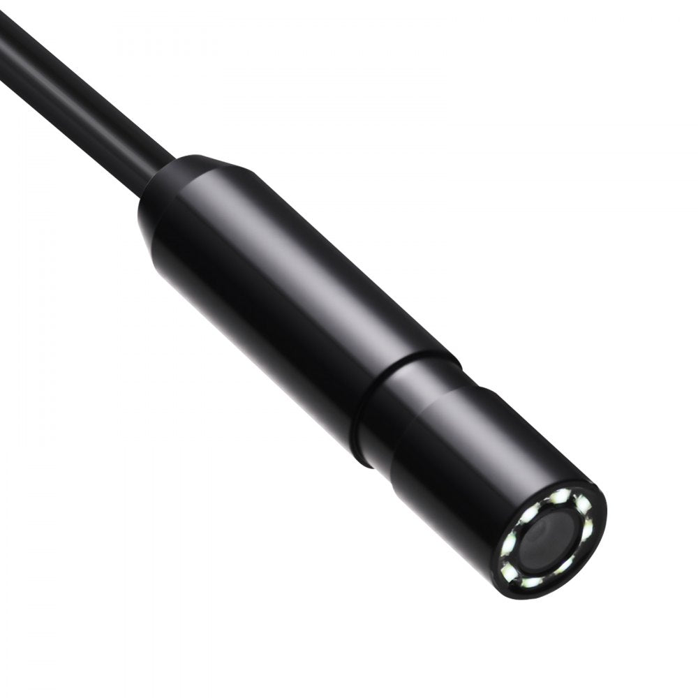 VEVOR Endoscope Camera with Light, 1920P HD Borescope for Android & IOS, 8 LED Lights Inspection Camera with 10FT Semi-Rigid Cable, 2X Zoom, IP67 Waterproof Snake Scope Camera for Auto, Plumbing