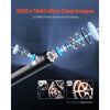 VEVOR Endoscope Camera with Light, Dual Lens Borescope for Android & IOS, 1920P HD Inspection Camera with 8 + 1 LED Lights, 2X Zoom, 10FT Snake Cable, IP67 Waterproof Snake Camera for Auto, Plumbing