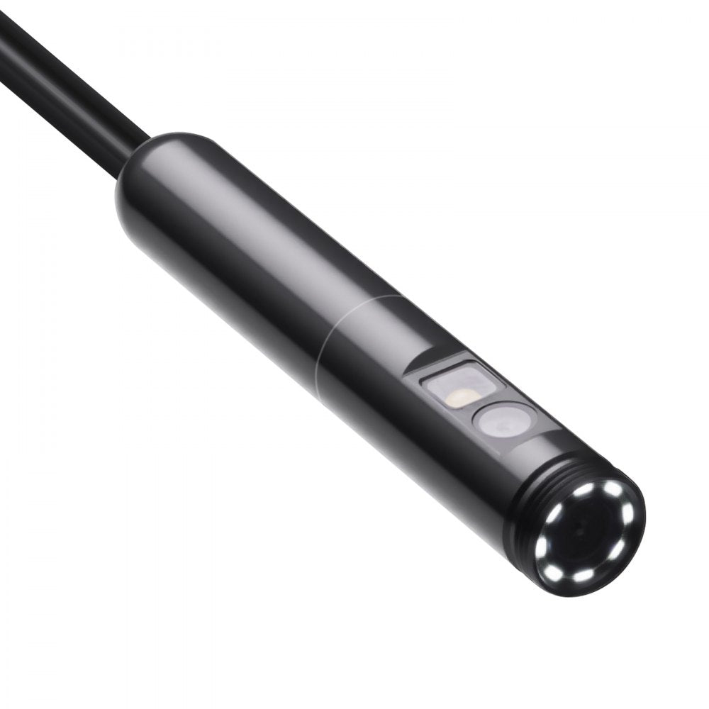 VEVOR Endoscope Camera with Light, Dual Lens Borescope for Android & IOS, 1920P HD Inspection Camera with 8 + 1 LED Light, 2X Zoom, 16.4FT Snake Cable, IP67 Waterproof Snake Camera for Auto, Plumbing