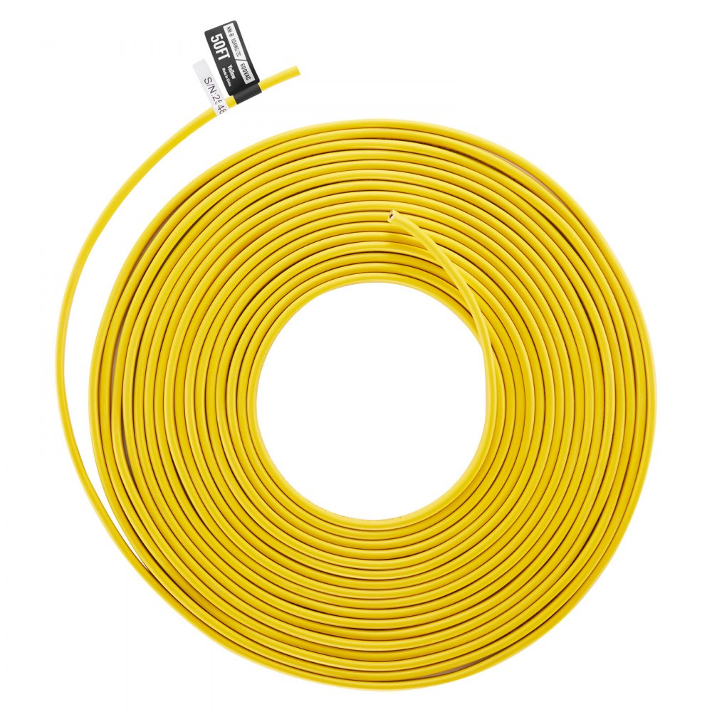 VEVOR NM-B Wire, 10AWG/2C Non-Mettalic Residential Indoor Electrical Wire with Ground, PVC Sheathed High-Purity Copper Core Cable, for Outlets, Switches, Other Loads & Lighting Wiring Projects(50 ft)
