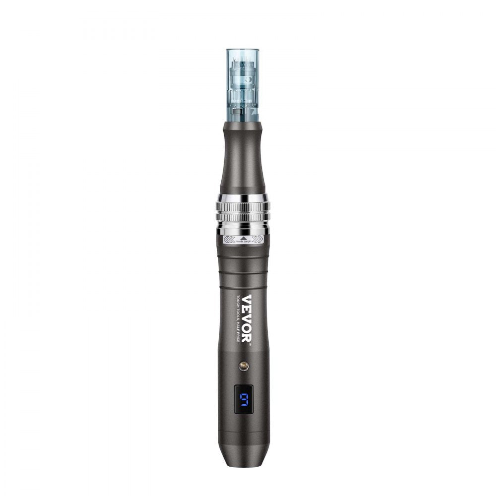 VEVOR Professional Microneedling Pen, Electric Derma Pen with 3 PCS * 16 Pin + 3 PCS * 36 Pin Disposable Cartridge, 6 Variable Speed Skin Care Beauty Device with LCD Display and 0-2.5mm Adjustable Needle Length