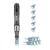 VEVOR Professional Microneedling Pen, Electric Derma Pen with 5PCS * 16Pin Disposable Cartridges, 6 Variable Speed Skin Care Beauty Device with LCD Display and 0-2.5mm Adjustable Needle Length