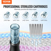 VEVOR Professional Microneedling Pen, Electric Derma Pen with 22PCS Disposable Cartridges, 6 Variable Speed Skin Care Beauty Device with LCD Display and 0-2.5mm Adjustable Needle Length