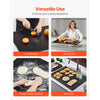 VEVOR Noodle Board Stove Cover, Stove Top Covers for Gas Burners & Electric Stove, Pine Wood Cutting Board with Built-in Handles, RV Stovetop Cover/ Kitchen Sink Cover for Counter Space & Tray, Black