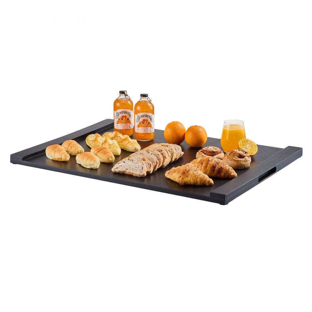 VEVOR Noodle Board Stove Cover, Stove Top Covers for Gas Burners & Electric Stove, Pine Wood Cutting Board with Built-in Handles, RV Stovetop Cover/ Kitchen Sink Cover for Counter Space & Tray, Black