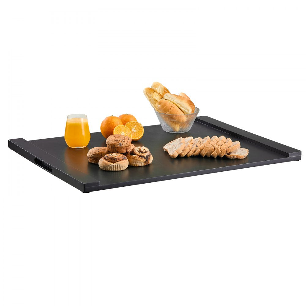 VEVOR Noodle Board Stove Cover, Stove Top Covers for Gas Burners & Electric Stove, Pine Wood Cutting Board with Built-in Handles, RV Stovetop Cover/ Kitchen Sink Cover for Counter Space & Tray, Black