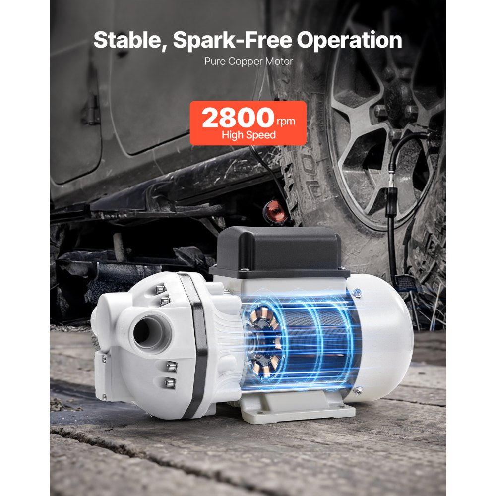 VEVOR DEF Transfer Pump, 8 GPM, Diaphragm Irrigation Self Priming Electric Water Pump for Diesel Exhaust Fluid Automotive Urea Oil, 110V, 220W, 26.25 ft Lift, for Liquid Transportation Refueling