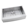 VEVOR 33-inch Kitchen Undermount Single Bowl Sinks, Stainless Steel Drop-In Farmhouse Basin with Accessories, Household Dishwasher Sinks for RV, Prep Kitchen, Laundry Room, Bar
