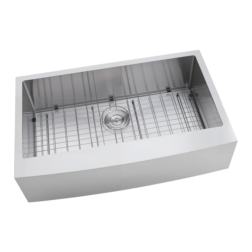 VEVOR 33-inch Kitchen Undermount Single Bowl Sinks, Stainless Steel Drop-In Farmhouse Basin with Accessories, Household Dishwasher Sinks for RV, Prep Kitchen, Laundry Room, Bar