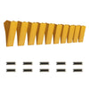 VEVOR Excavator Bucket Teeth with Pins, 10 Pack 5.79 in Bucket Tooth Set Compatible with 23 & 230 Series Excavators, Heavy Duty  Bolt on Digging Buckets Teeth for Skid Steer & Mini Excavators