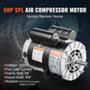 VEVOR 5HP SPL Air Compressor Electric Motor, 230V 17.6Amps, 56 Frame 3450RPM, 5/8" Keyed Shaft, 1.88" Shaft Length, CW/CCW Rotation (Factory Setting is CCW), Single Phase