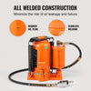 VEVOR Air Hydraulic Bottle Jack, 20 Ton/40000 LBS All Welded Bottle Jack, 10.4-19.7 inch Lifting Range, Manual Handle and Air Pump, for Car, Pickup, Truck, RV, Auto Repair, Industrial Engineering