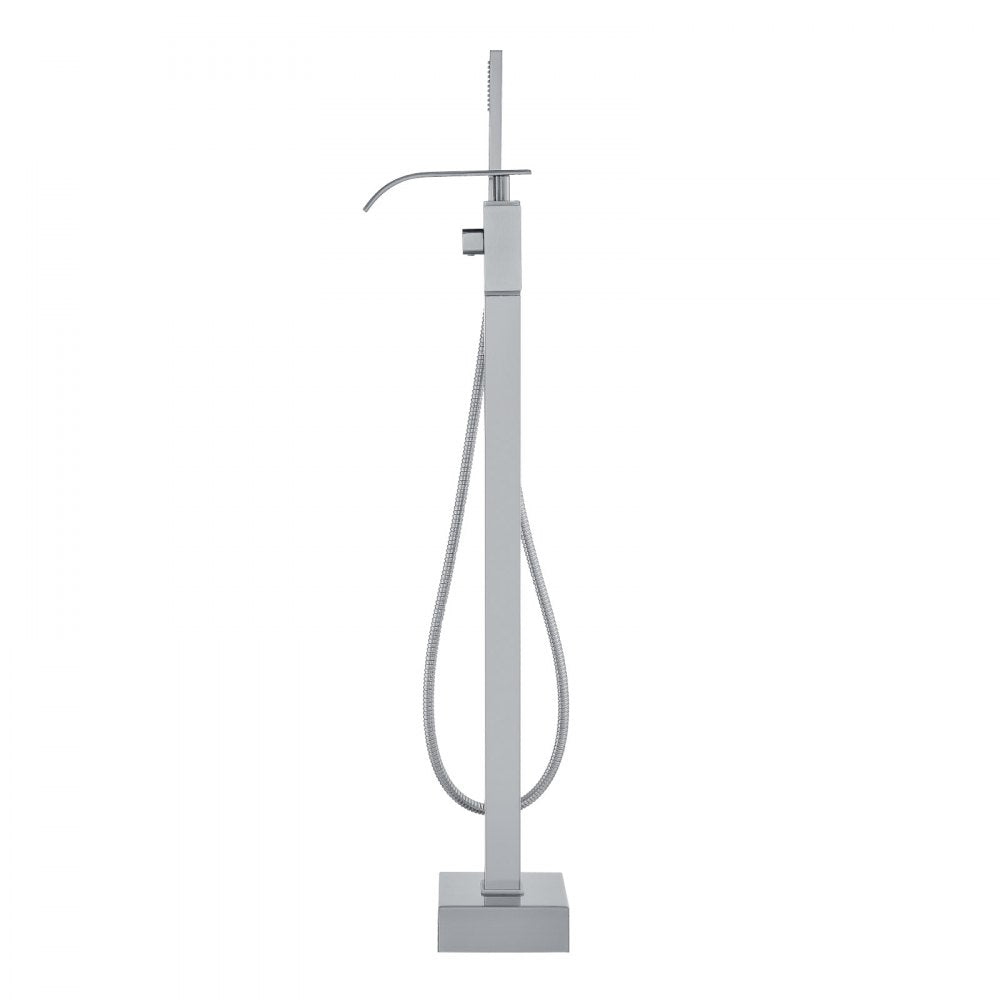 VEVOR Freestanding Bathtub Faucet, Floor Mount, Freestanding Tub Filler, Shower Mixer Taps, Two Water Modes, 360° Swivel Spout, for Bathing & Showering Pet Bathing Cleaning Drains Toilet Flushing