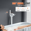 VEVOR Freestanding Bathtub Faucet, Floor Mount, Freestanding Tub Filler, Shower Mixer Taps, Two Water Modes, 360° Swivel Spout, for Bathing & Showering Pet Bathing Cleaning Drains Toilet Flushing