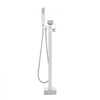VEVOR Freestanding Bathtub Faucet, Floor Mount, Freestanding Tub Filler, Shower Mixer Taps, Two Water Modes, 360° Swivel Spout, for Bathing & Showering Pet Bathing Cleaning Drains Toilet Flushing