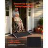 VEVOR Threshold Ramp for Doorways, 31.9 x 15.4 in, Platform Aluminum Wheelchair Ramp, Non-Slip Door Threshold Ramps, 400 lbs Load Capacity, for Home Steps, Curbs, Wheelchairs, Walkers, Scooter, Carts