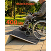 VEVOR Threshold Ramp for Doorways, 31.9 x 15.4 in, Platform Aluminum Wheelchair Ramp, Non-Slip Door Threshold Ramps, 400 lbs Load Capacity, for Home Steps, Curbs, Wheelchairs, Walkers, Scooter, Carts