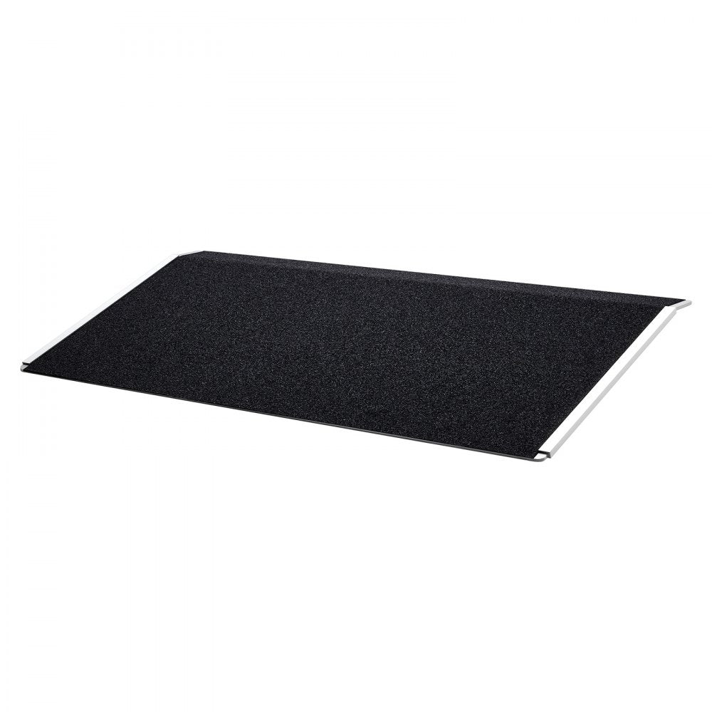 VEVOR Threshold Ramp for Doorways, 31.9 x 15.4 in, Platform Aluminum Wheelchair Ramp, Non-Slip Door Threshold Ramps, 400 lbs Load Capacity, for Home Steps, Curbs, Wheelchairs, Walkers, Scooter, Carts