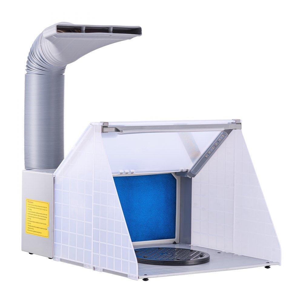 VEVOR Airbrush Spray Booth, Portable Hobby Airbrush Paint Spray Booth Kit with LED Lights, Exhaust Fan and Exhaust Extension Hose, Airbrush Paint Booth for Painting Models, Arts, Crafts, Cakes